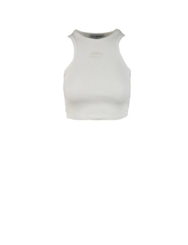 SS24 Top cropped con scritta logo