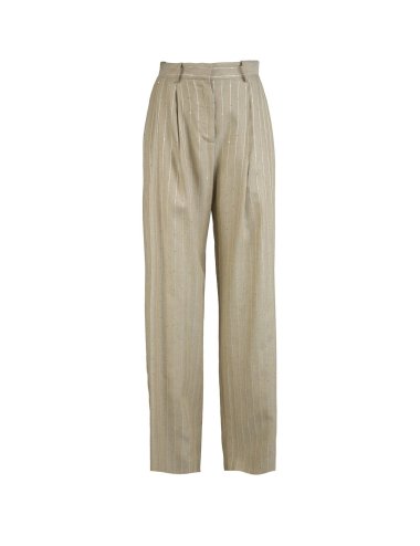 SS24 Pantalone "Straight" a righe con punti luce