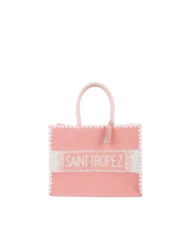 SS24 Tote bag con scritta "Saint Tropez"