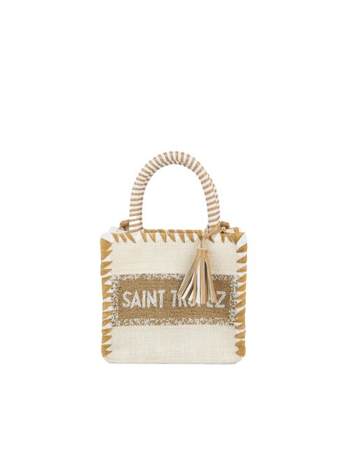 SS24 Mini tote bag con scritta "Saint Tropez"