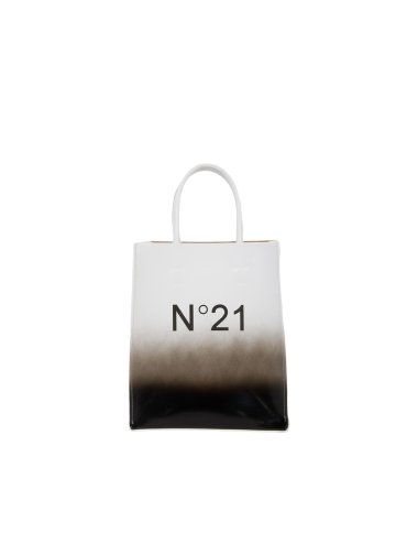 SS24 Vertical tote bag bicolore con scritta logo