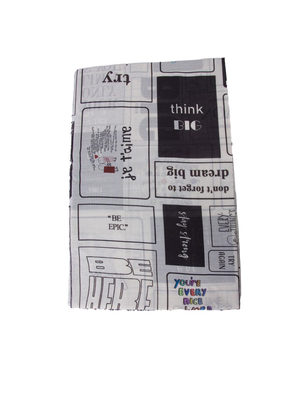 SS24 Stola con stampa "Never give up" SS24 Stola con stampa "Never give up"