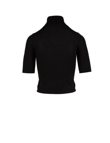 FW24-25 Maglia lupetto cropped tinta unita "Cayenne"