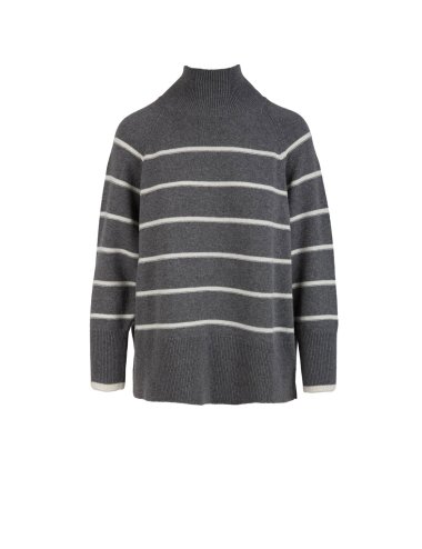 FW24-25 Maglia lupetto a righe "Falange"