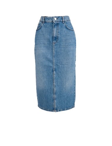 FW24-25 Gonna midi in denim "Neige"