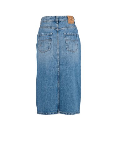 FW24-25 Gonna midi in denim "Neige"