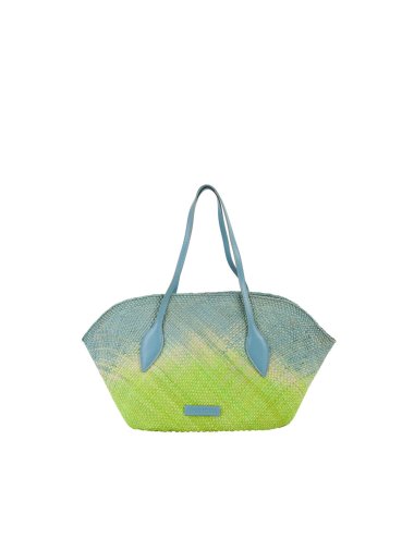 SS24 Shopper bicolore sfumata "Flor straw"