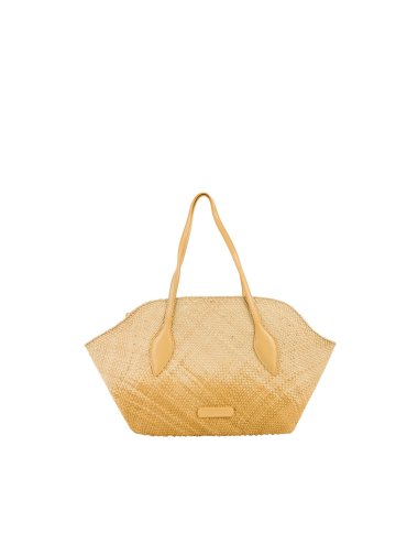 SS24 Shopper bicolore sfumata "Flor straw"