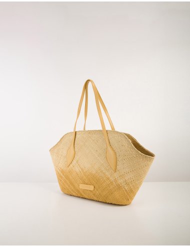 SS24 Shopper bicolore sfumata "Flor straw"