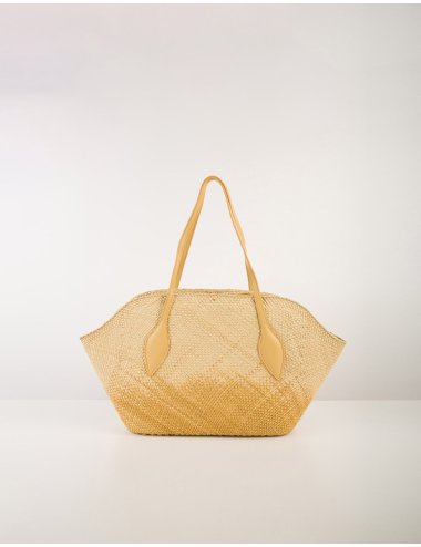 SS24 Shopper bicolore sfumata "Flor straw"