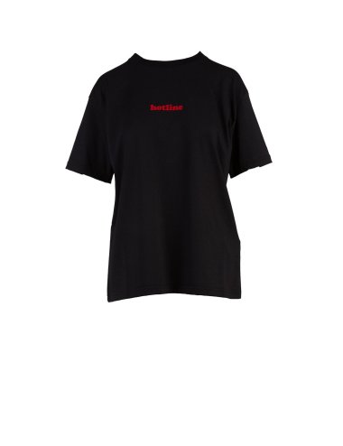 FW24-25 T-shirt con scritta ricamata