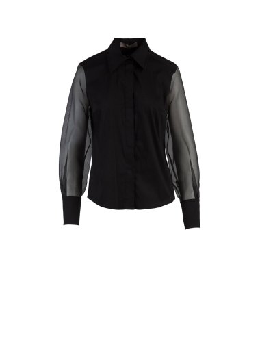 FW24-25 Camicia con maniche trasparenti