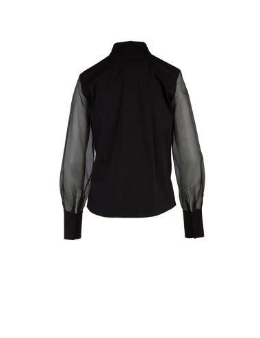 FW24-25 Camicia con maniche trasparenti