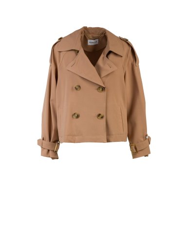 FW24-25 Trench cropped tinta unita "Deodara"