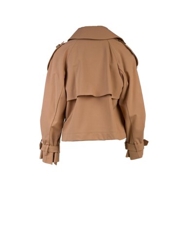 FW24-25 Trench cropped tinta unita "Deodara"