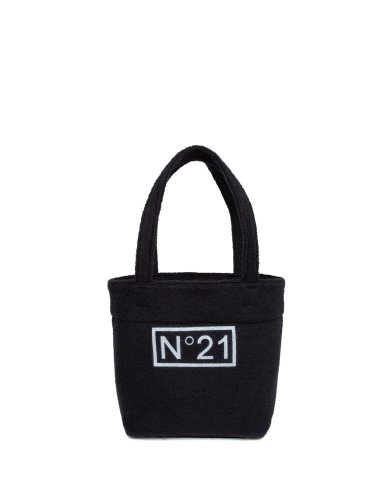 SS21 Borsa "Shopping bag" con filato peloso