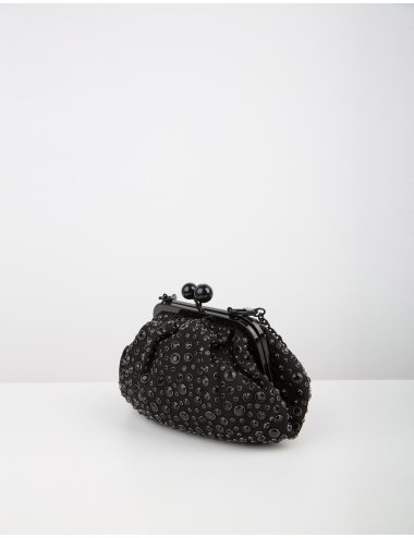 FW24-25 Kiss lock clutch con scritalli "Masque"