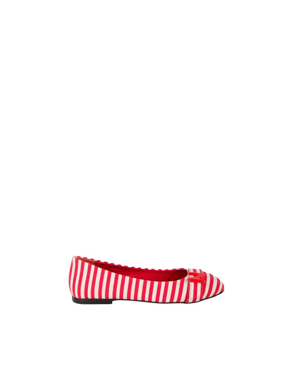 SS25 Ballerina a righe con logo SS25 Ballerina a righe con logo