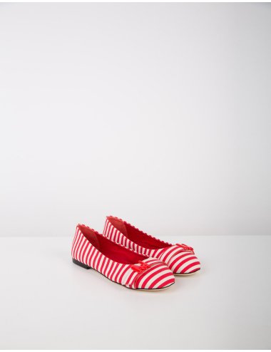 SS25 Ballerina a righe con logo