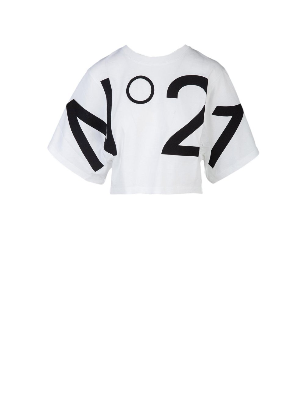SS25 T-shirt cropped con scritta logo SS25 T-shirt cropped con scritta logo