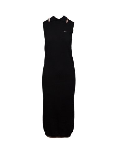 SS25 Abito midi con scritta logo ricamata
