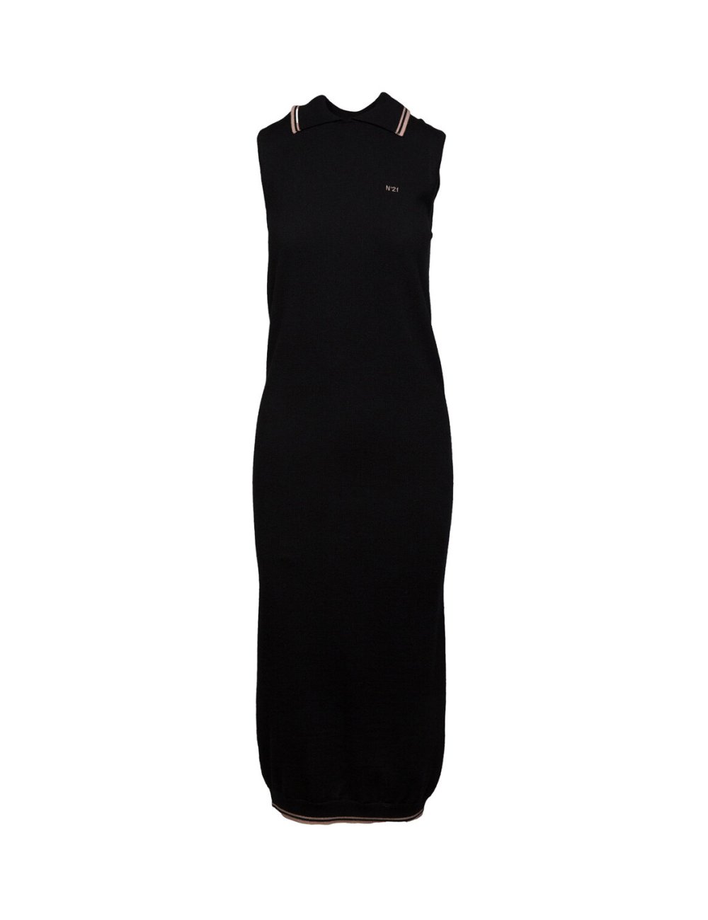 SS25 Abito midi con scritta logo ricamata SS25 Abito midi con scritta logo ricamata