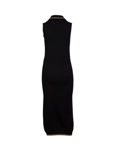 SS25 Abito midi con scritta logo ricamata