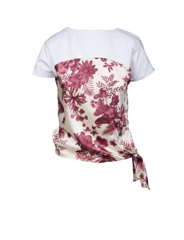 SS25 T-shirt con stmpa e nodo "Susanna"