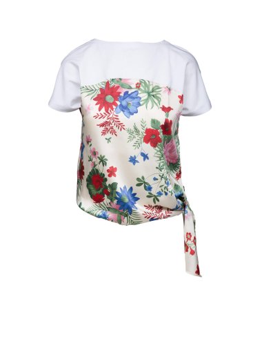 SS25 T-shirt con stampa e nodo "Susanna"