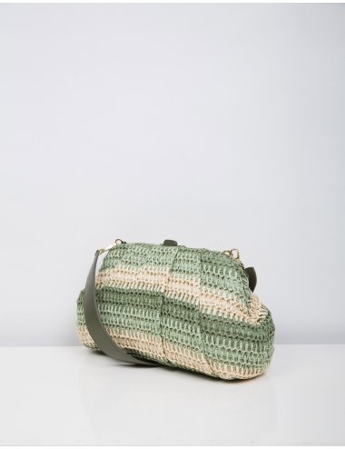 SS25 Kiss lock clutch tricolore "Orefice"