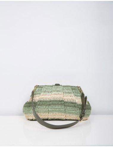 SS25 Kiss lock clutch tricolore "Orefice"