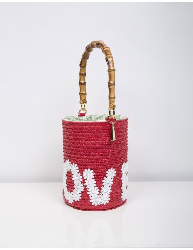 SS25 Bucket bag con scritta "Love"