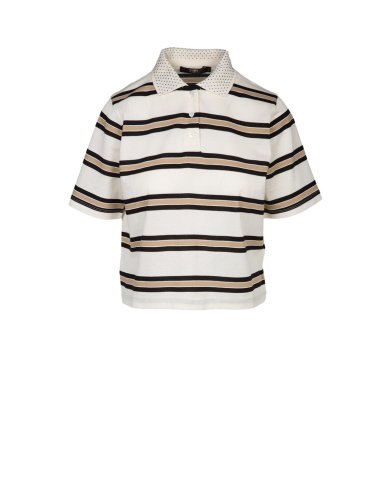 SS25 Polo a righe con cristalli