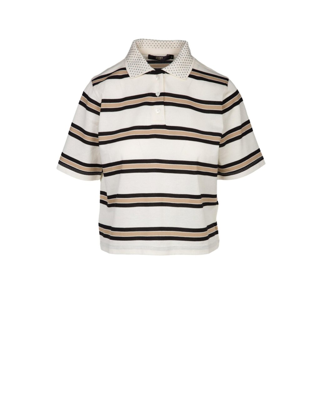 SS25 Polo a righe con cristalli SS25 Polo a righe con cristalli