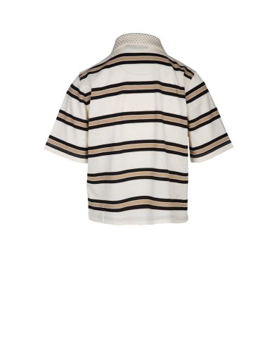 SS25 Polo a righe con cristalli