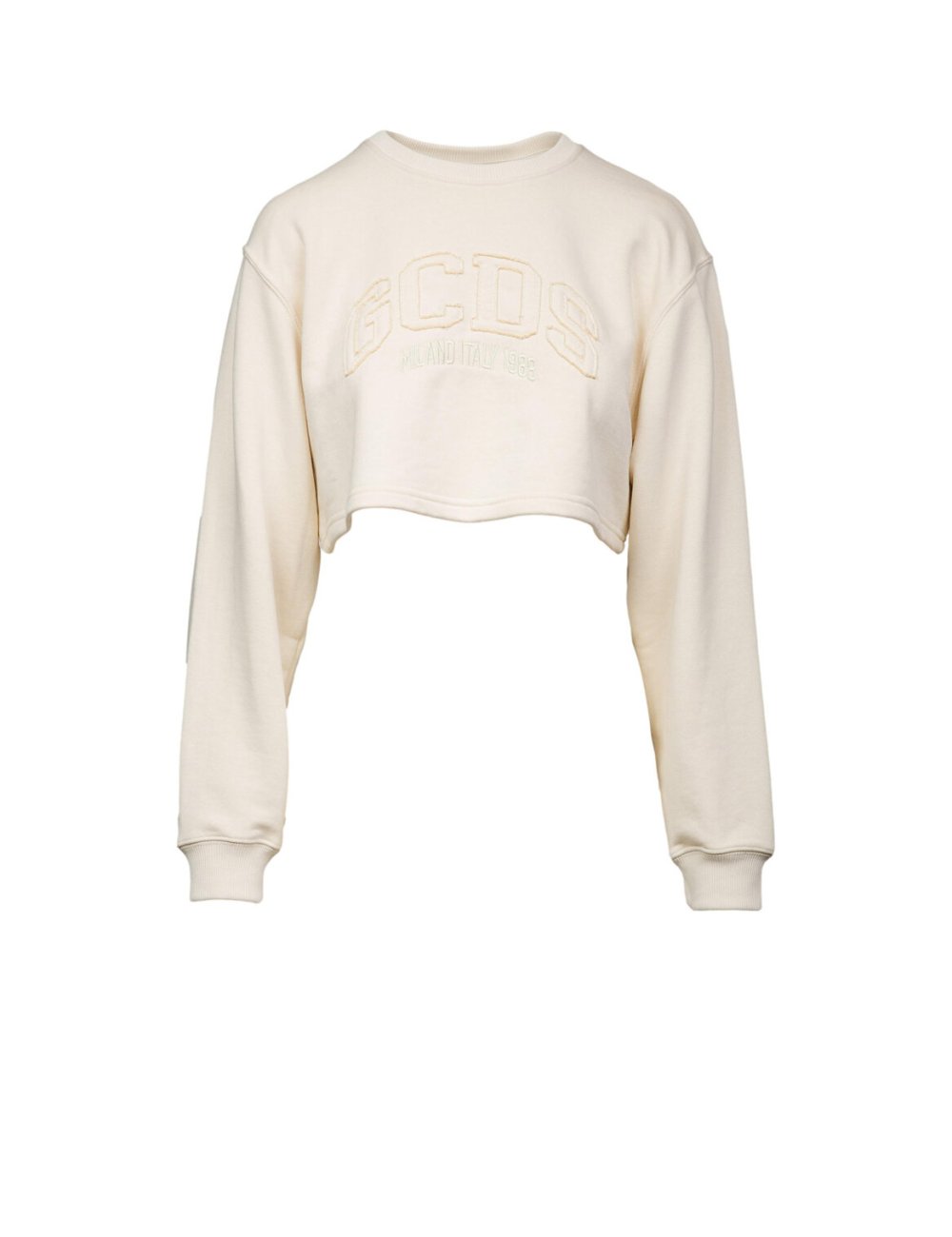 SS25 Felpa cropped con scritta logo SS25 Felpa cropped con scritta logo