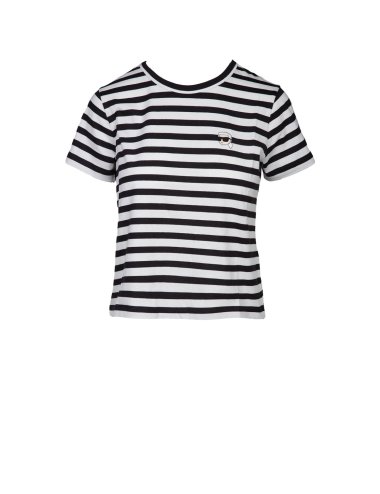SS25 T-shirt a righe con ricamo