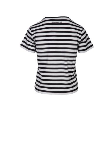 SS25 T-shirt a righe con ricamo