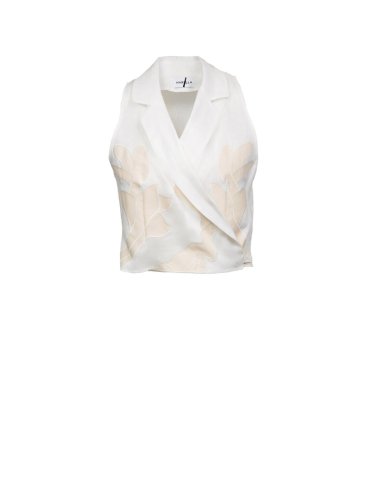 SS25 Top cropped con ricami "Kriss"