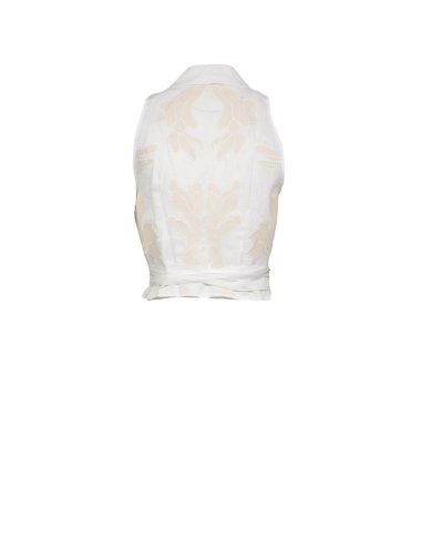 SS25 Top cropped con ricami "Kriss"