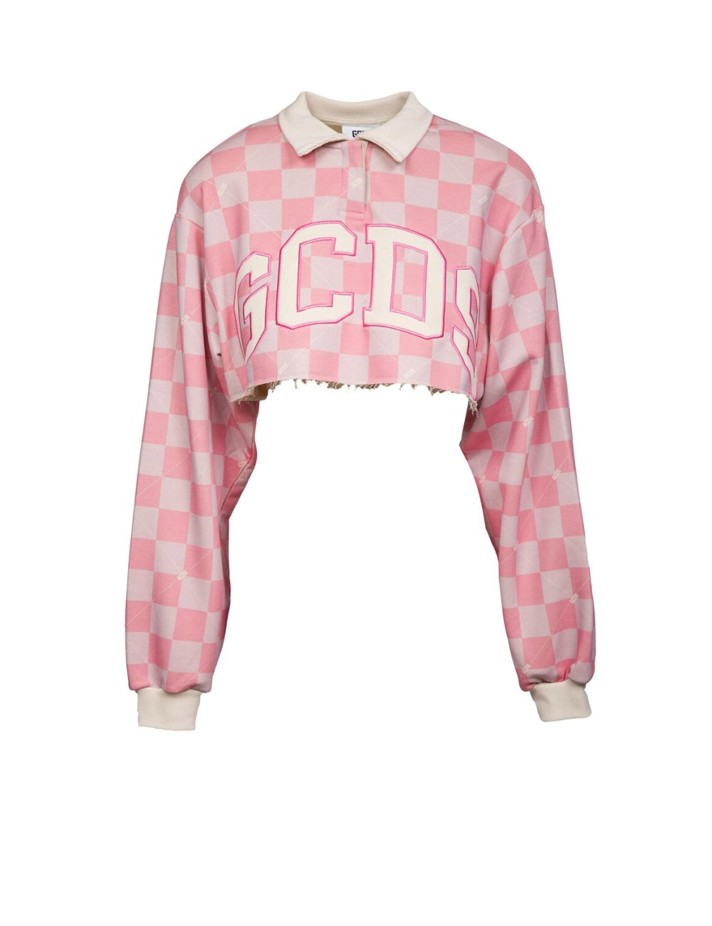 SS25 Polo cropped con scritta logo SS25 Polo cropped con scritta logo