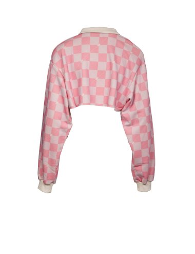 SS25 Polo cropped con scritta logo