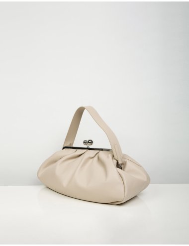 SS25 Kiss lock clutch tinta unita "Provino"