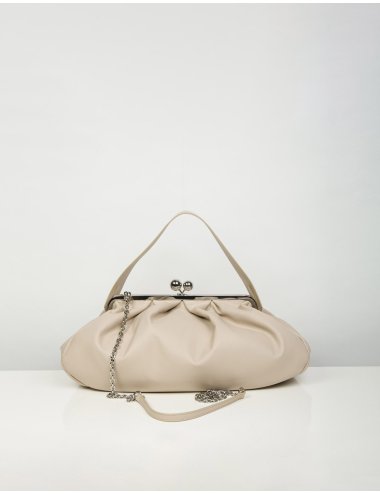 SS25 Kiss lock clutch tinta unita "Provino"