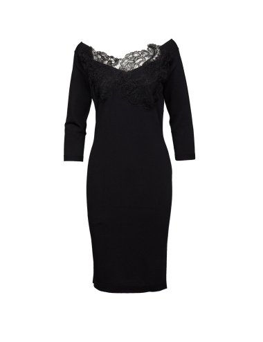 SS25 Abito midi con pizzo