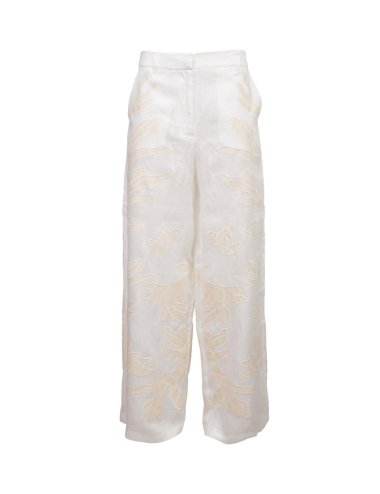 SS25 Pantalone "Wide leg" con ricami "Kadiak"