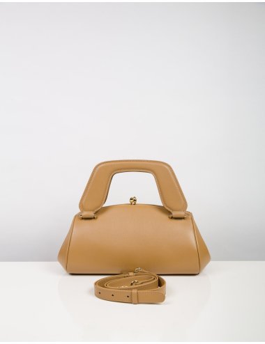 SS25 Kiss lock clutch con scritta logo "Polly"