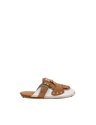 SS25 Mule bicolore con borchie "Medusa"