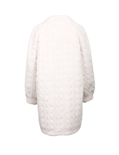 FW25-26 Cappotto con logo e filato peloso