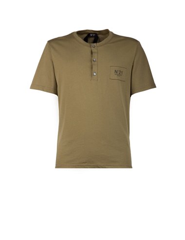 SS22 T-shirt con scritta e bottoni